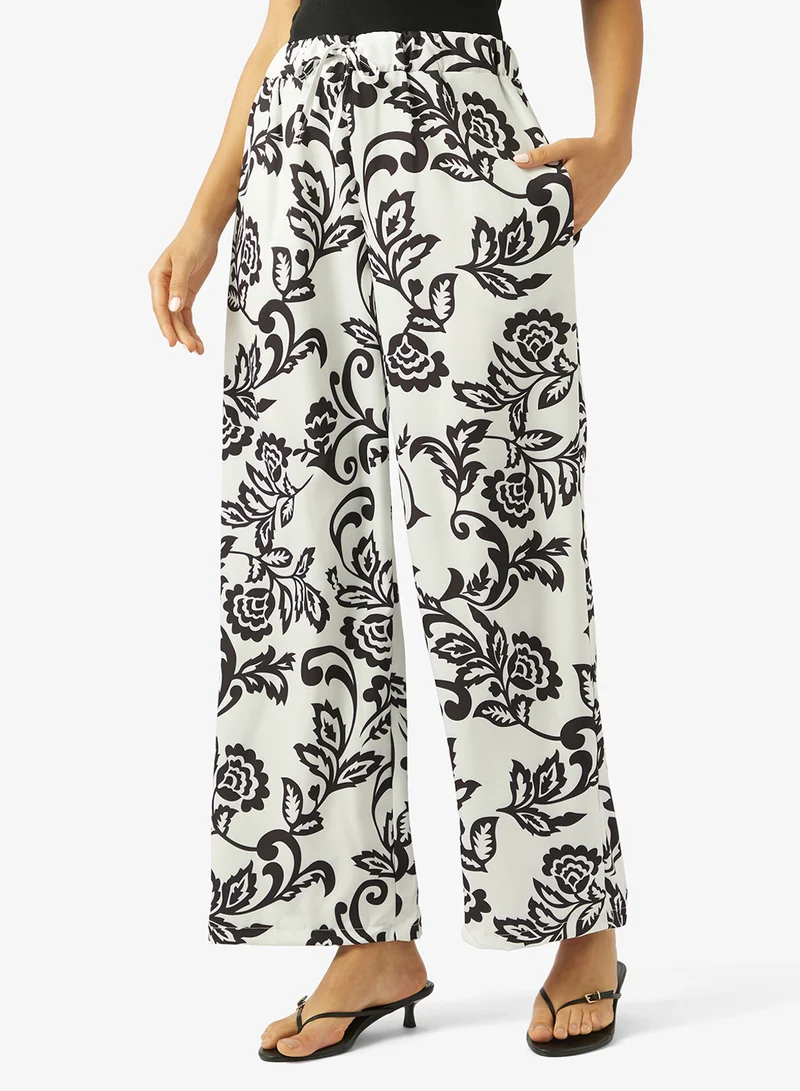 Ginger  Monochrome Relaxed Fit Top & Pant Coord Set for Women | Best Price UAE